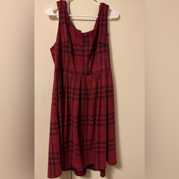 Torrid size 16 Red plaid dress - Picture 3 of 4